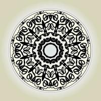 padrão circular em forma de mandala com flor para decoração de tatuagem de mandala de henna. vetor