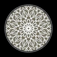 padrão circular em forma de mandala com flor para decoração de tatuagem de mandala de henna. vetor