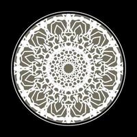 padrão circular em forma de mandala com flor para decoração de tatuagem de mandala de henna. vetor