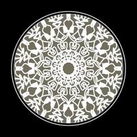 padrão circular em forma de mandala com flor para decoração de tatuagem de mandala de henna. vetor