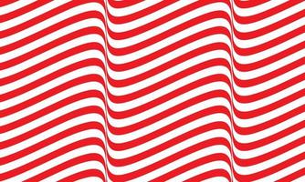 fundo de listra abstrato em vermelho e branco com padrão de linhas onduladas. vetor