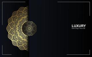 fundo de mandala de luxo com padrão árabe dourado estilo oriental islâmico. mandala decorativa do estilo ramadan. mandala para impressão, cartaz, capa, folheto, panfleto, banner vetor