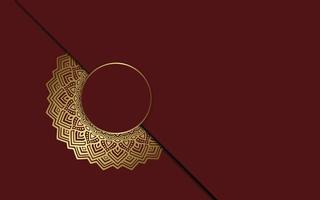 fundo de mandala de luxo com padrão árabe dourado estilo oriental islâmico. mandala decorativa do estilo ramadan. mandala para impressão, cartaz, capa, folheto, panfleto, banner vetor