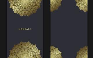 Fundo de mandala ornamental de luxo com padrão oriental islâmico árabe vetor