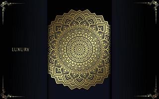 Fundo de mandala ornamental de luxo com padrão oriental islâmico árabe vetor