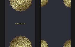 fundo de mandala de luxo com padrão árabe dourado estilo oriental islâmico. mandala decorativa do estilo ramadan. mandala para impressão, cartaz, capa, folheto, panfleto, banner vetor