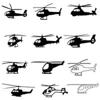 ilustração vetorial isolado de desenho de ícone de helicóptero vetor