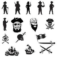 desenho de ilustração vetorial de pirata barbudo vetor