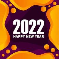 cor roxa 2022 design de plano de fundo de saudação de ano novo. design para modelos. vetor
