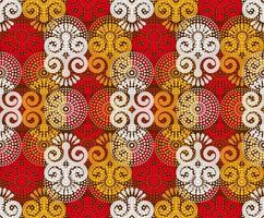tecido de impressão africana sem costura, ornamento artesanal étnico para o seu projeto, elementos geométricos de motivos étnicos e tribais. textura de vetor, estilo de moda afro têxtil ancara. vestido envoltório pareo, estilo batique vetor