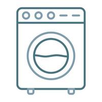 ícone de duas cores da linha da máquina de lavar vetor