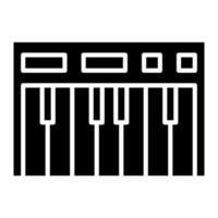 ícone de glifo de piano vetor