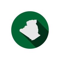 Argélia em círculo verde com sombra longa vetor