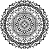 mandala preta para design vetor