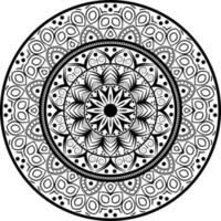 mandala preta para design vetor