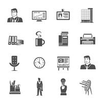 Conjunto de ícones de escritório vetor