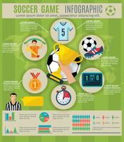 Conjunto de infográfico de futebol vetor