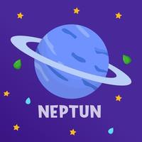 neptun. tipo de planetas do sistema solar. espaço. ilustração vetorial plana vetor