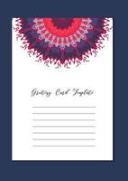 mandala oriental template card vetor