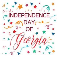 dia da independência da georgia vetor