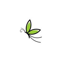 logotipo de borboleta criativo para marca de cosméticos ou modelo de logotipo moderno de salão e spa vetor