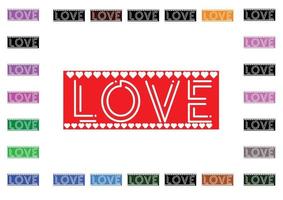 logotipo da carta de amor com ícone de amor, modelo de design para dia dos namorados vetor