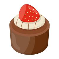 conceitos de cupcake de chocolate vetor
