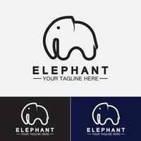 modelo de design de ilustrador de vetor de logotipo de elefante