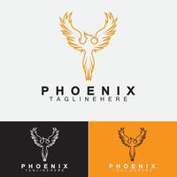 modelo de design de ilustração vetorial de logotipo de Phoenix vetor