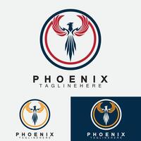 modelo de design de ilustração vetorial de logotipo de Phoenix vetor