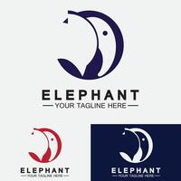 modelo de design de ilustrador de vetor de logotipo de elefante