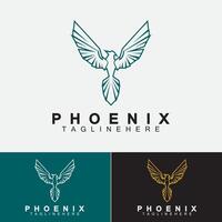 modelo de design de ilustração vetorial de logotipo de Phoenix vetor