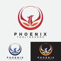 modelo de design de ilustração vetorial de logotipo de Phoenix vetor