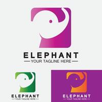 modelo de design de ilustrador de vetor de logotipo de elefante