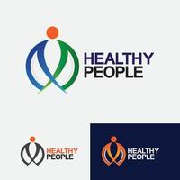 modelo de design de ilustração vetorial de logotipo de pessoas saúde vetor