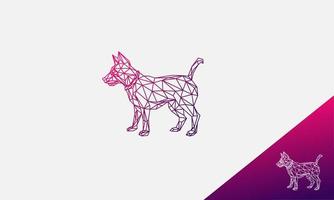 design de logotipo de cachorro. linha abstrata formando um cachorro. ilustração vetorial vetor