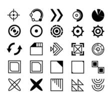 conjunto de ícones futuristas abstratos para o elemento de design ou site de interface do usuário ux. ilustração do elemento criativo para qualquer finalidade de uso. vetor