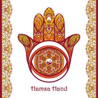 Mão de Hamsa Colorida vetor