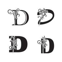 letra d logotipo modelo vetor ícone design