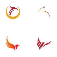 ilustração em vetor design de logotipo phoenix