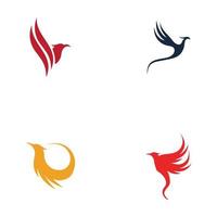 ilustração em vetor design de logotipo phoenix