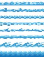 elemento de água de ondas contínuas vetor