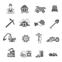 Conjunto de ícones de mineração