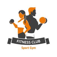 Logotipo do clube de fitness vetor