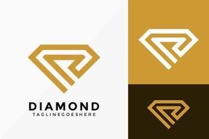 design de vetor de logotipo ciristal diamante premium. emblema abstrato, conceito de projetos, logotipos, elemento de logotipo para modelo.