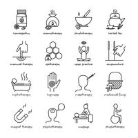 Conjunto de ícones de medicina alternativa