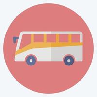 ícone bus - estilo plano - ilustração simples, traço editável vetor