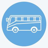 ícone bus - estilo olhos azuis - ilustração simples, traço editável vetor