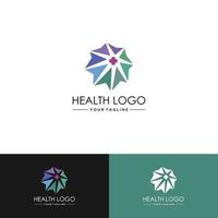 Modelo de vetor de logotipo médico cruz e farmácia de saúde