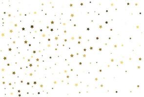 papel digital de Natal com estrelas douradas. confetes de celebração de estrelas douradas. vetor